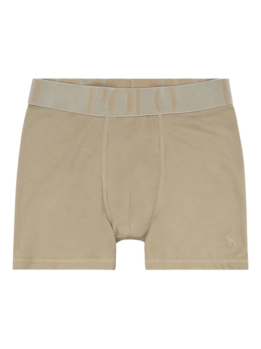 POLO RALPH LAUREN KIDS Drie geweven boxershorts met logoband Beige