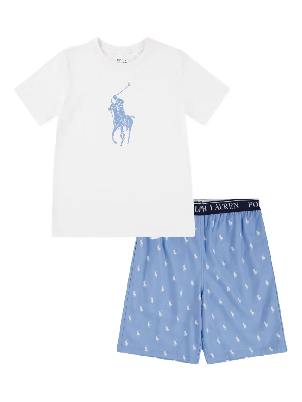POLO RALPH LAUREN KIDS Pyjama met Polo Pony-print Blauw