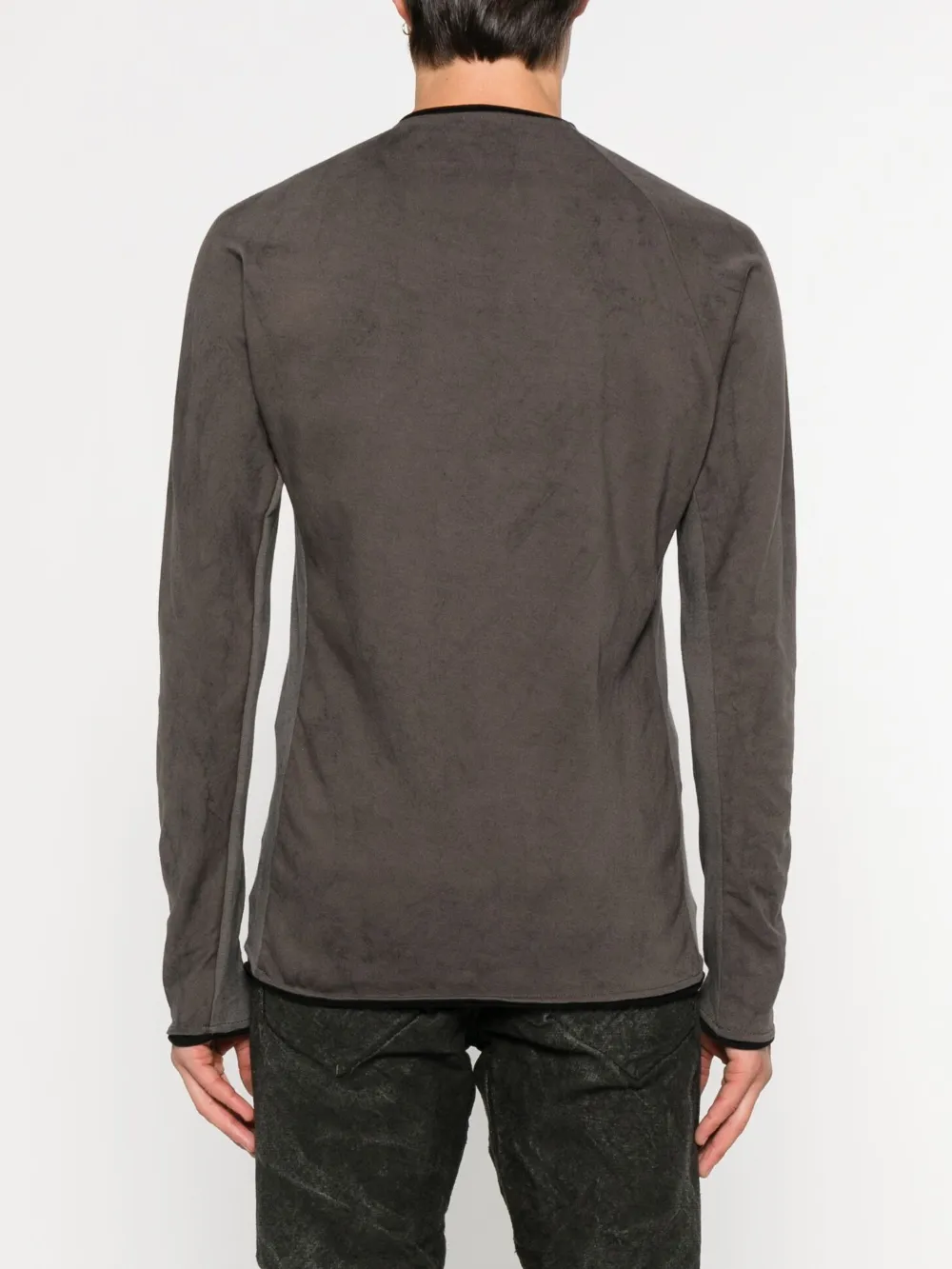 Layer Zero T-shirt met lange mouwen en vlakken Grijs