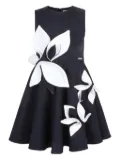 JESSIE AND JAMES KIDS floral-appliqué skater dress - Blue