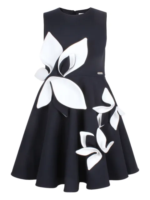 JESSIE AND JAMES KIDS floral-appliqué skater dress