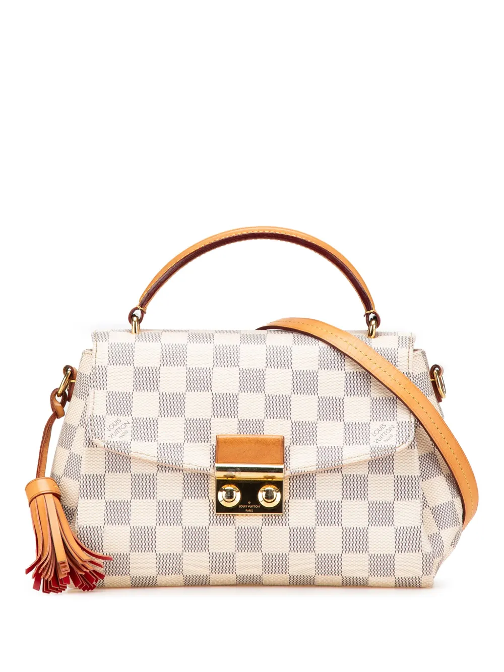 Louis Vuitton Pre-Owned 2016 ダミエ アズール クロワゼット サッチェルバッグ - ホワイト Louis Vuitton Pre-Owned 2016 ダミエ アズール クロワゼット サッチェルバッグ - ホワイト