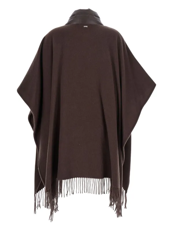 Tシャツ・カットソー HERNO Women Tunic Tops BL00008DR12727 8810FONDENTE BROWN Herno Fringed Tunic | Brown | FARFETCH