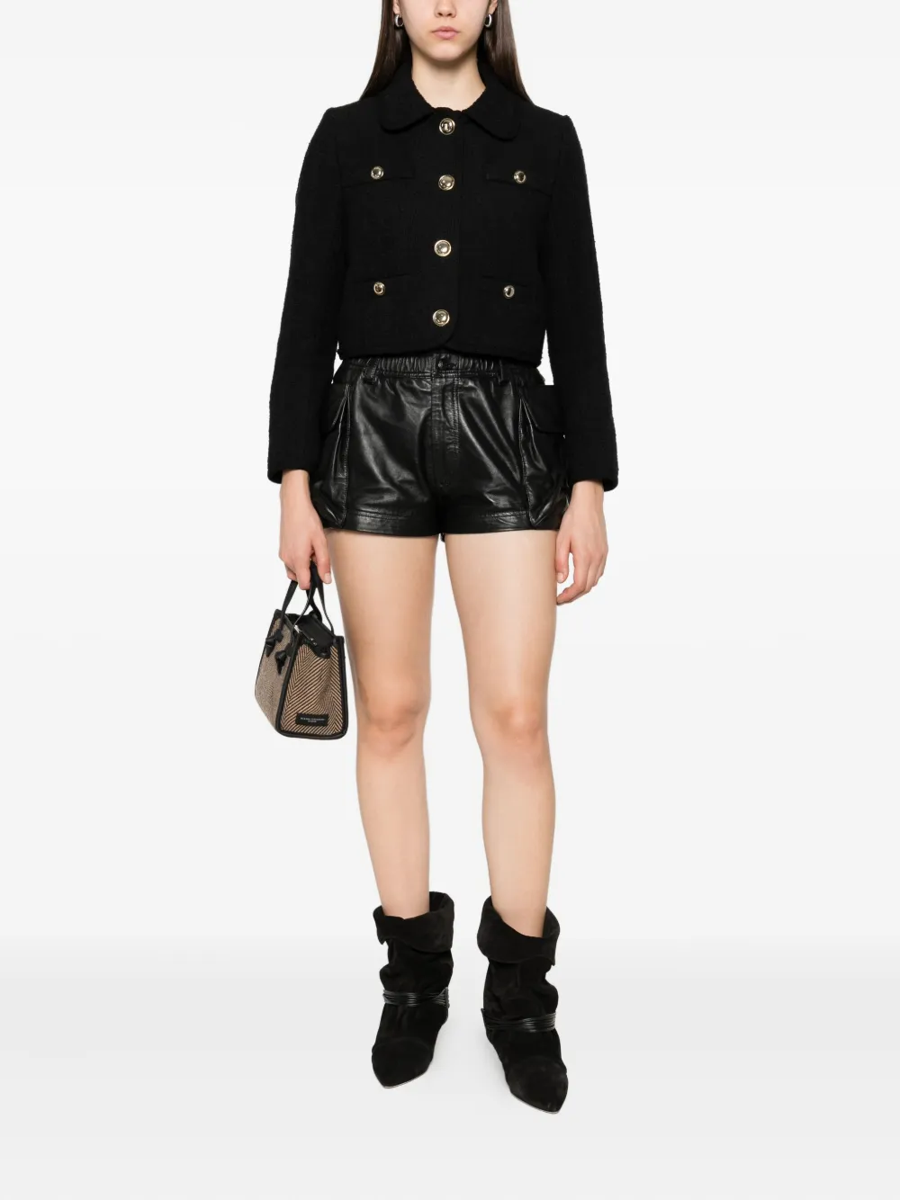 Ba&Sh Meiradith gold-button cropped jacket | Cropped Jackets | Image 2
