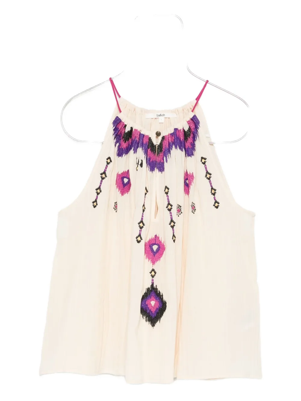 Ba&Sh Pela embroidered halterneck top - Toni neutri
