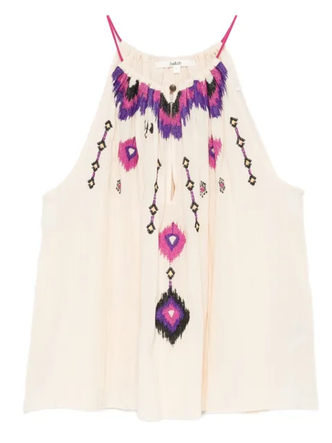 Ba&Sh Pela embroidered halterneck top