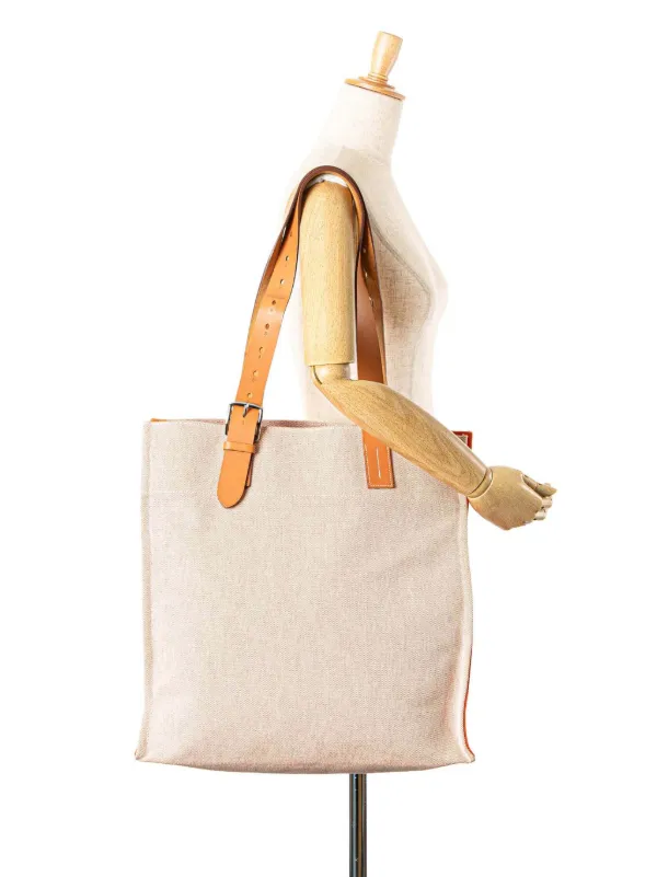 Hermès Pre-Owned 2014 Canvas Etriviere Shopping Tote Bag | Orange