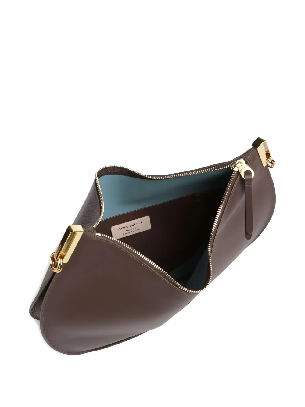 Coccinelle Sunup leren schoudertas Bruin