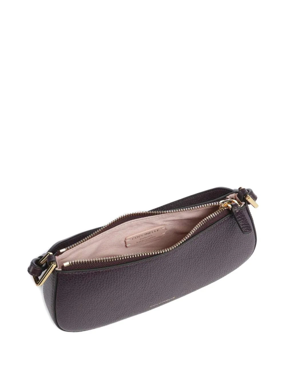 Coccinelle Merveille leren schoudertas Paars