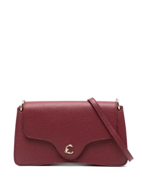 Coccinelle C-me curved-flap leather cross body bag