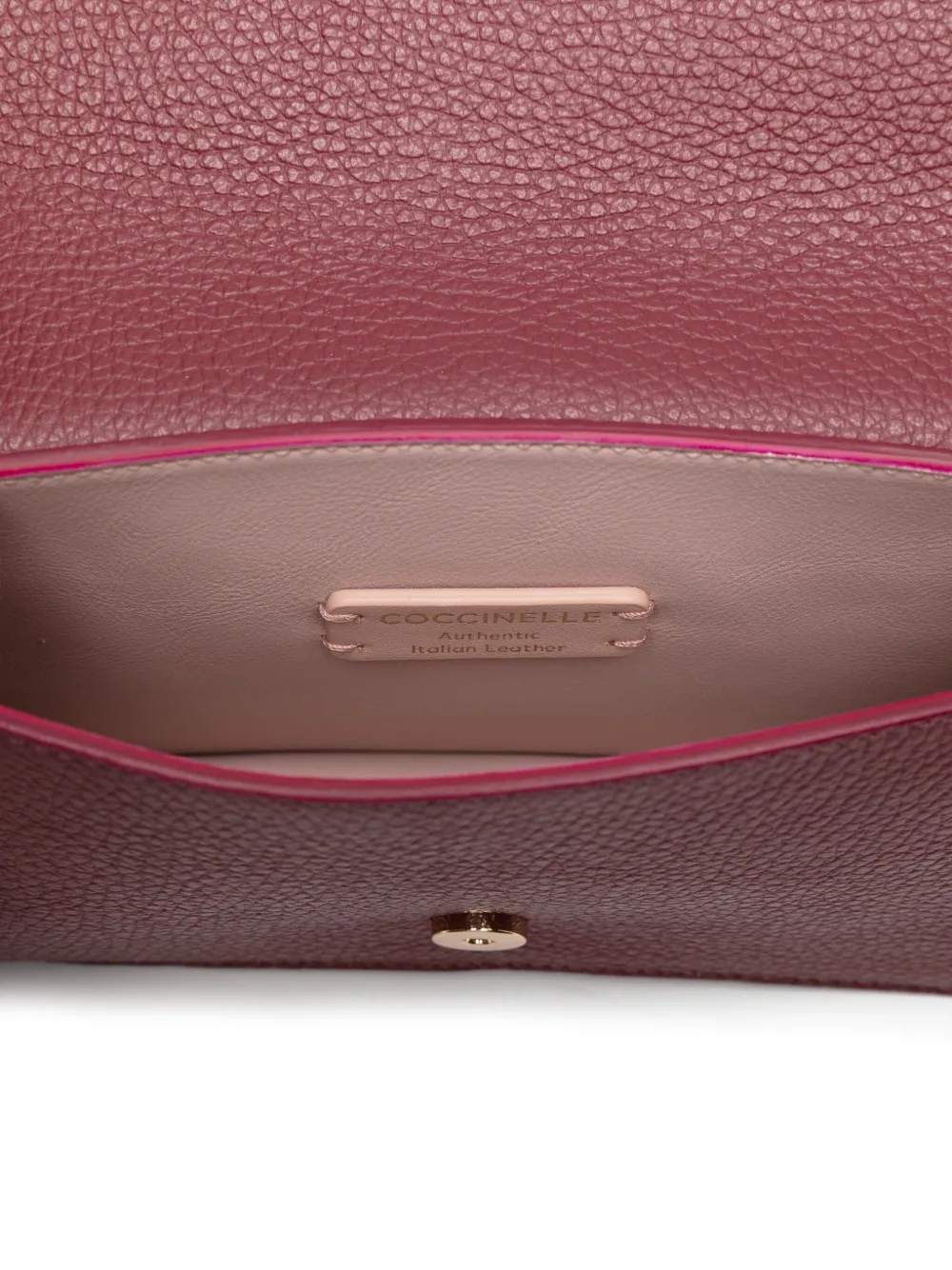 Coccinelle C-me leren crossbodytas met gewelfde omslag Rood