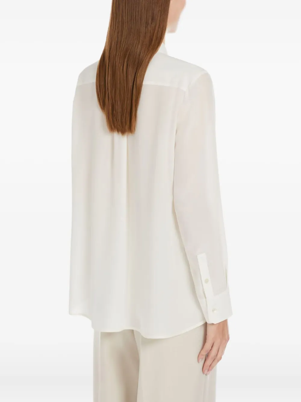 Weekend Max Mara classic-collar silk shirt Wit