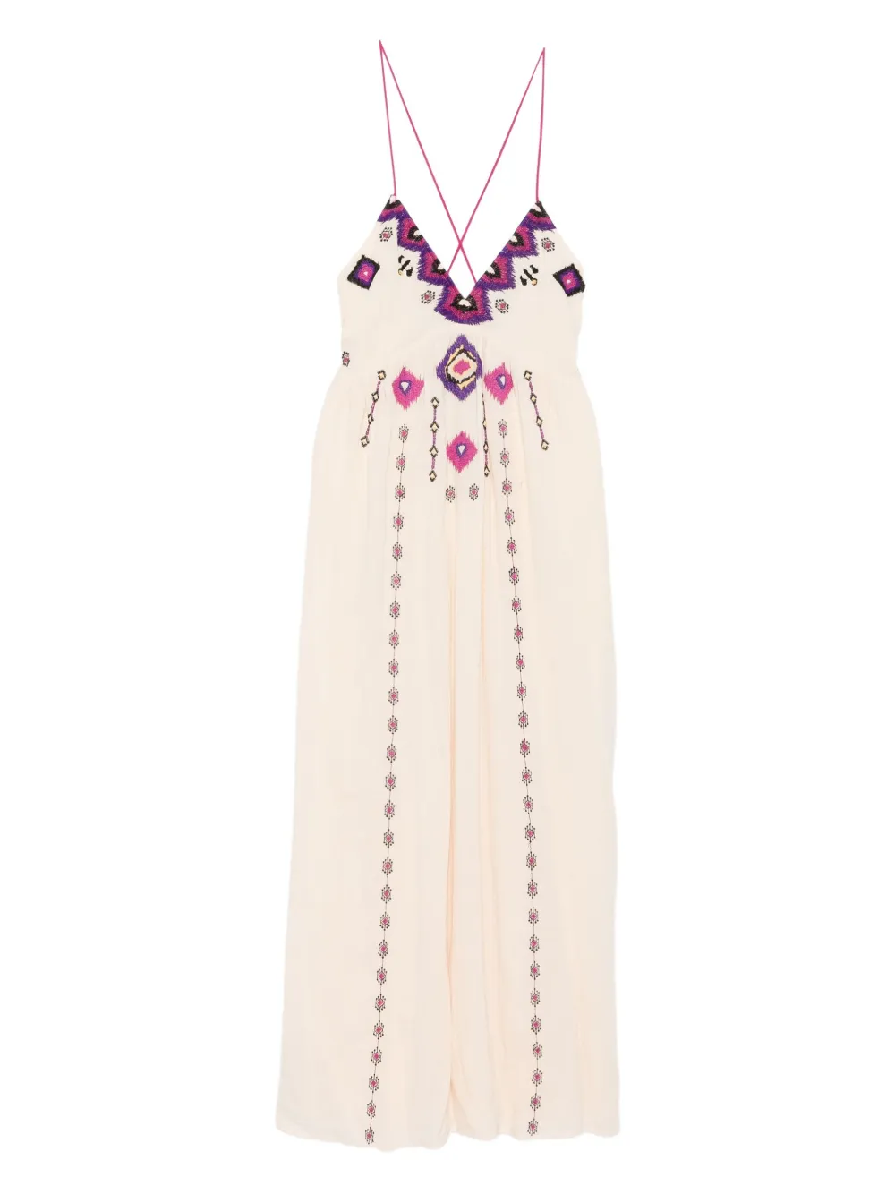 Ba&Sh embroidered-details maxi dress Beige