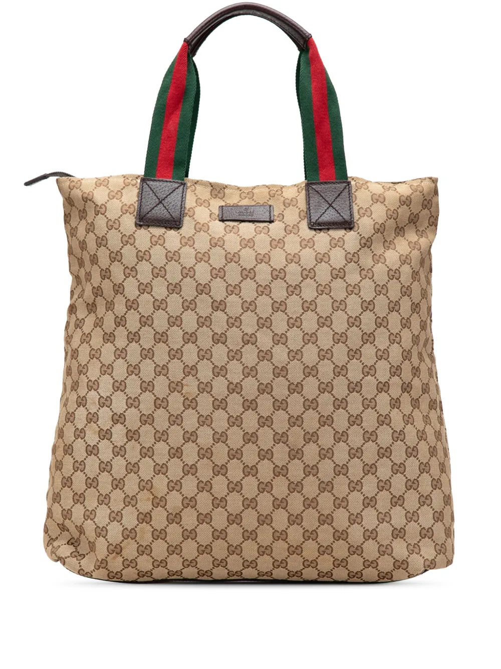 Gucci Pre-Owned 2016-2025 GG Canvas Web tote bag | Brown | Image 1