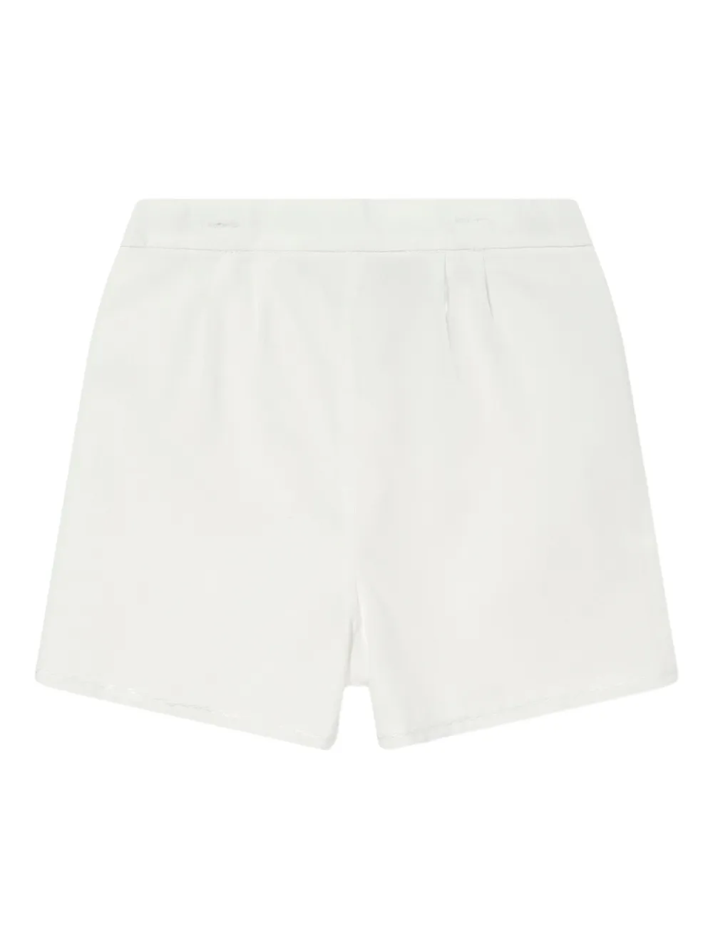  Sarah Louise Pleated Smocking Shorts Set - White 
