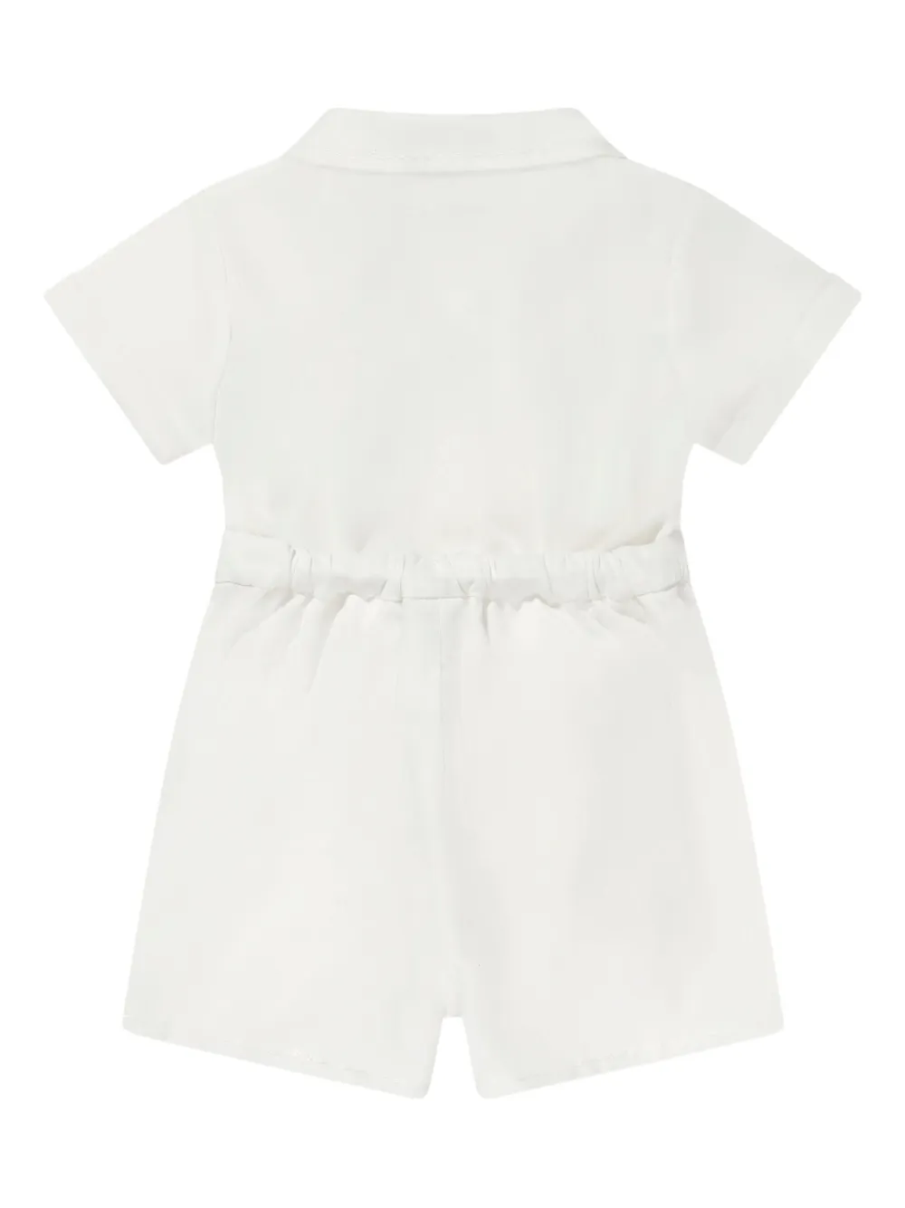 Sarah Louise Geplooide gesmockte shorts set Wit