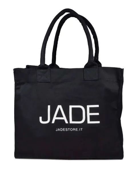 Jade Bolsa tote grande com logo