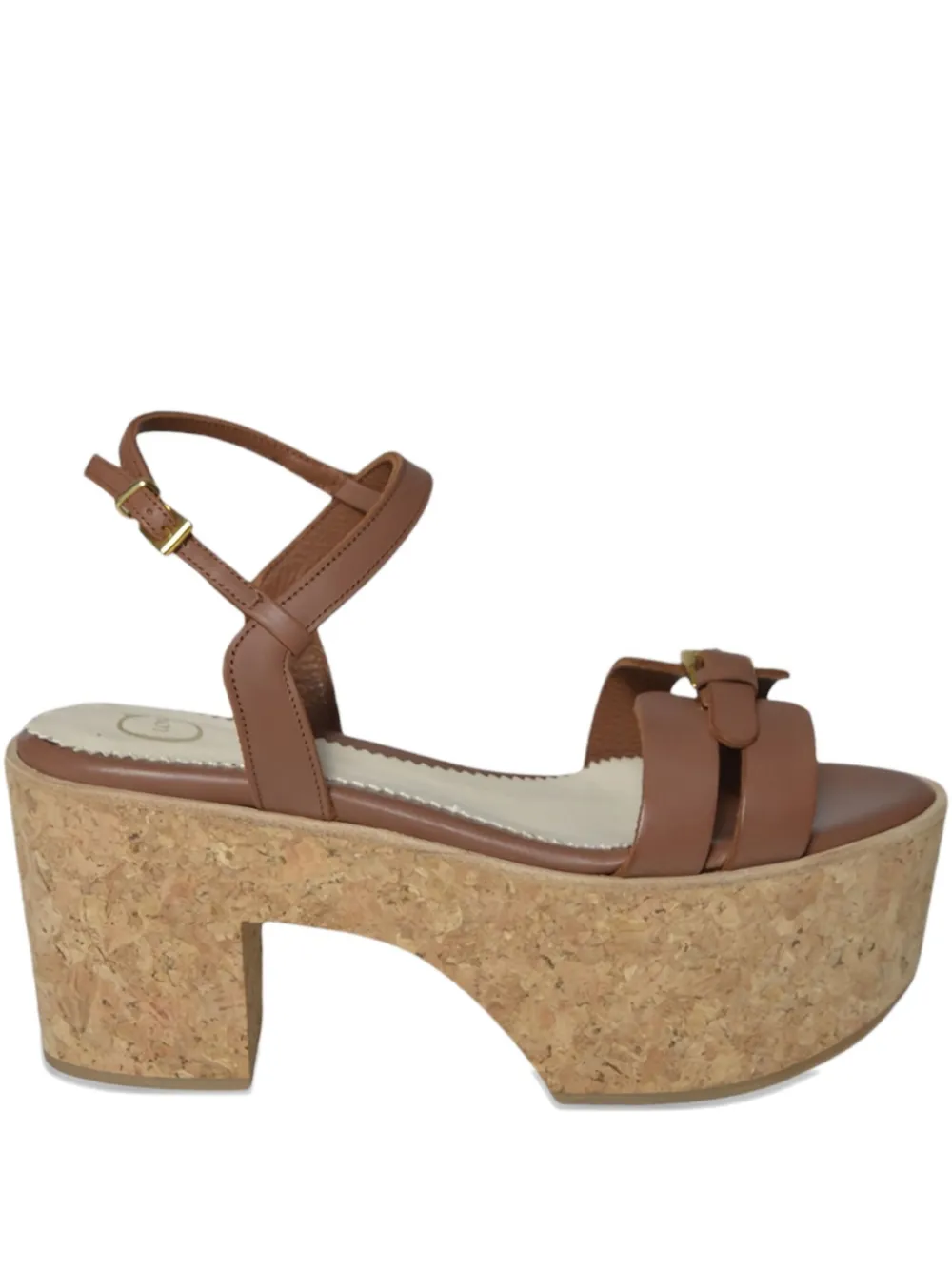C LOVE 85mm buckle-detail platform sandals Brown