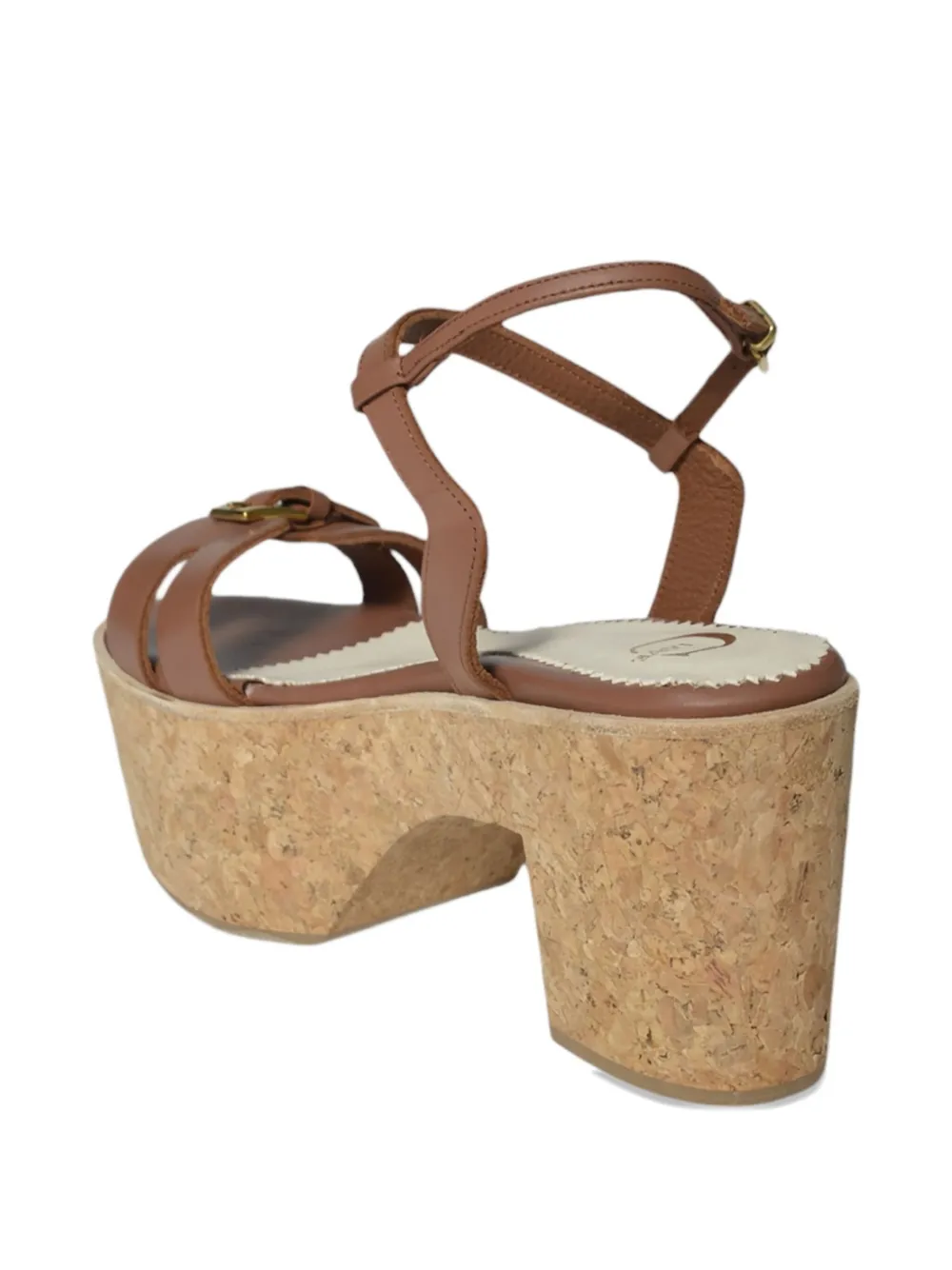 C LOVE 85mm buckle-detail platform sandals Brown
