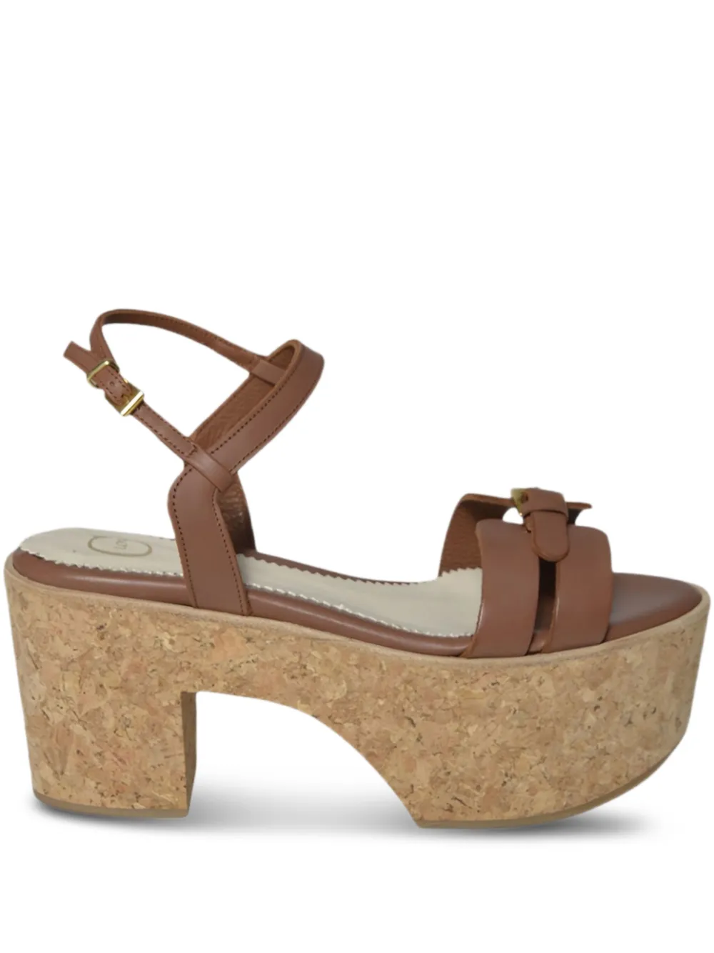 85mm buckle-detail platform sandals