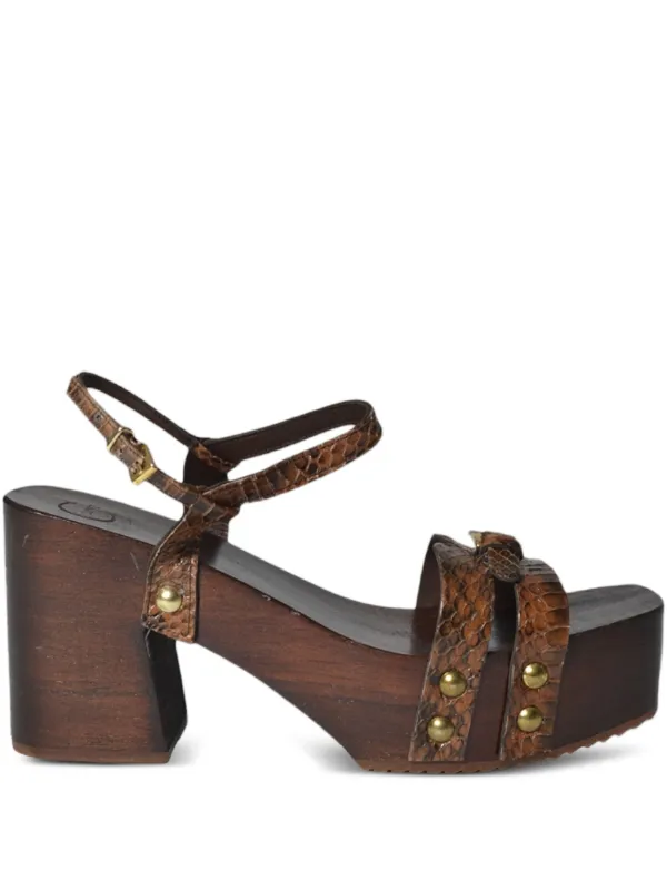 C LOVE 95mm snakeskin-embossed Leather Platform Sandals - Main Image