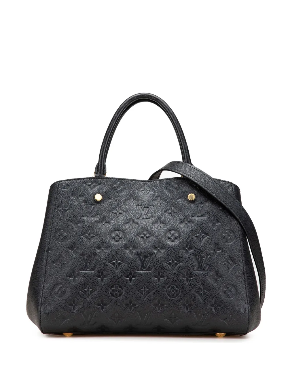 Louis Vuitton Pre-Owned 2014 モノグラム アンプラント モンテーニュ MM サッチェルバッグ - ブラック Louis Vuitton Pre-Owned 2014 モノグラム アンプラント モンテーニュ MM サッチェルバッグ - ブラック