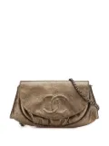 CHANEL Pre-Owned 2012 CC Metallic Caviar Half Moon Wallet on Chain crossbody bag - Gold