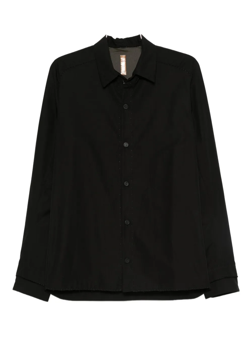 Layer Zero button-detail long-sleeve shirt | Black | Image 1