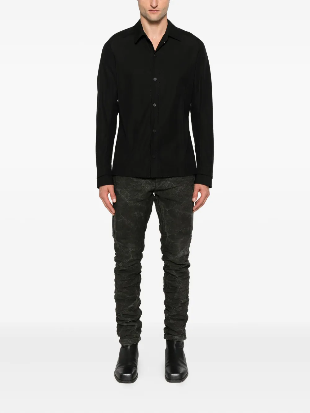Layer Zero button-detail long-sleeve shirt | Image 2