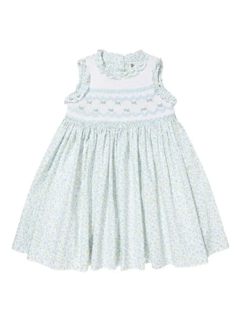 Sarah Louise Vestido franzido com estampa floral