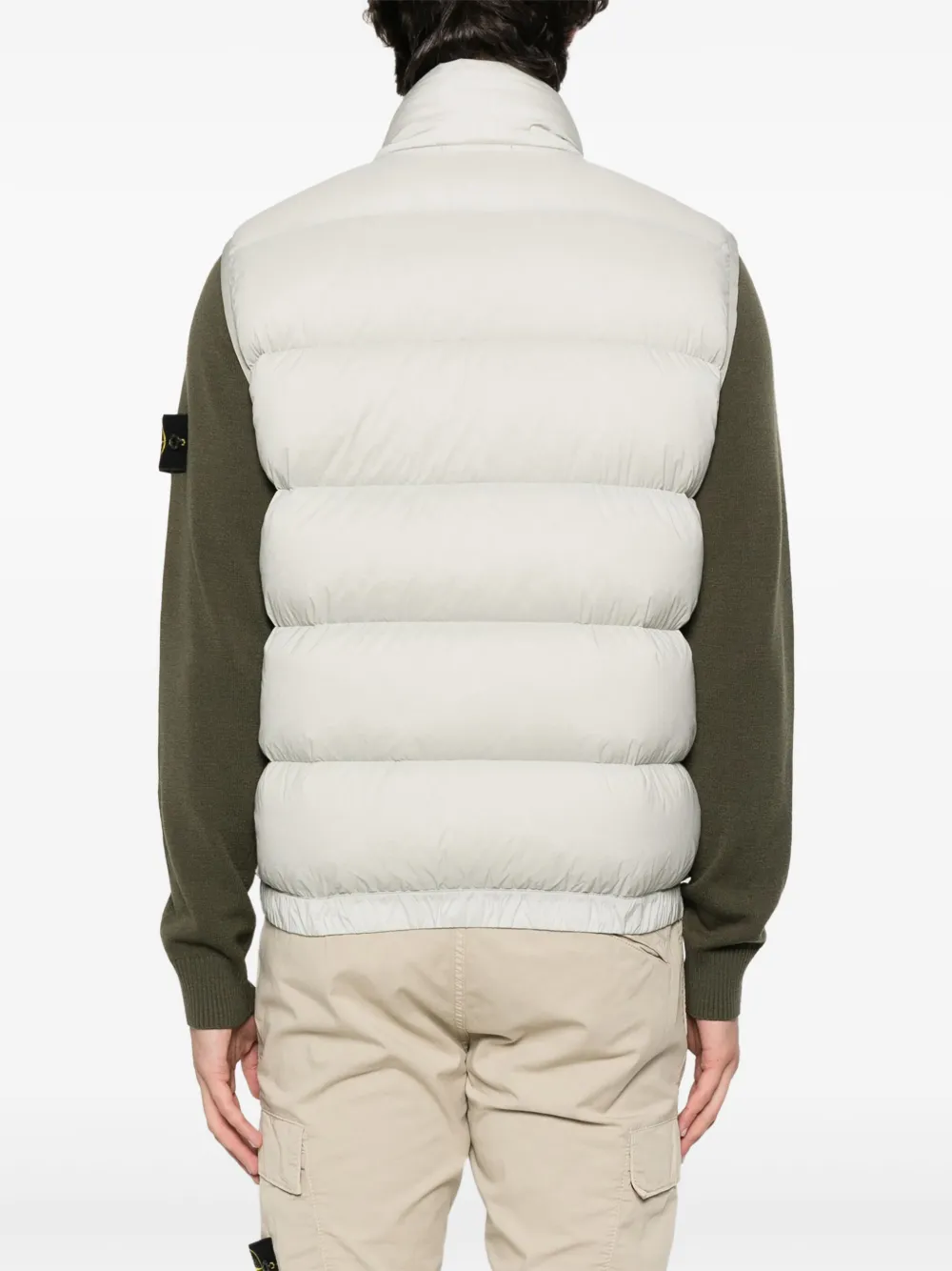 Stone Island Gewatteerde bodywarmer met ritssluiting Beige