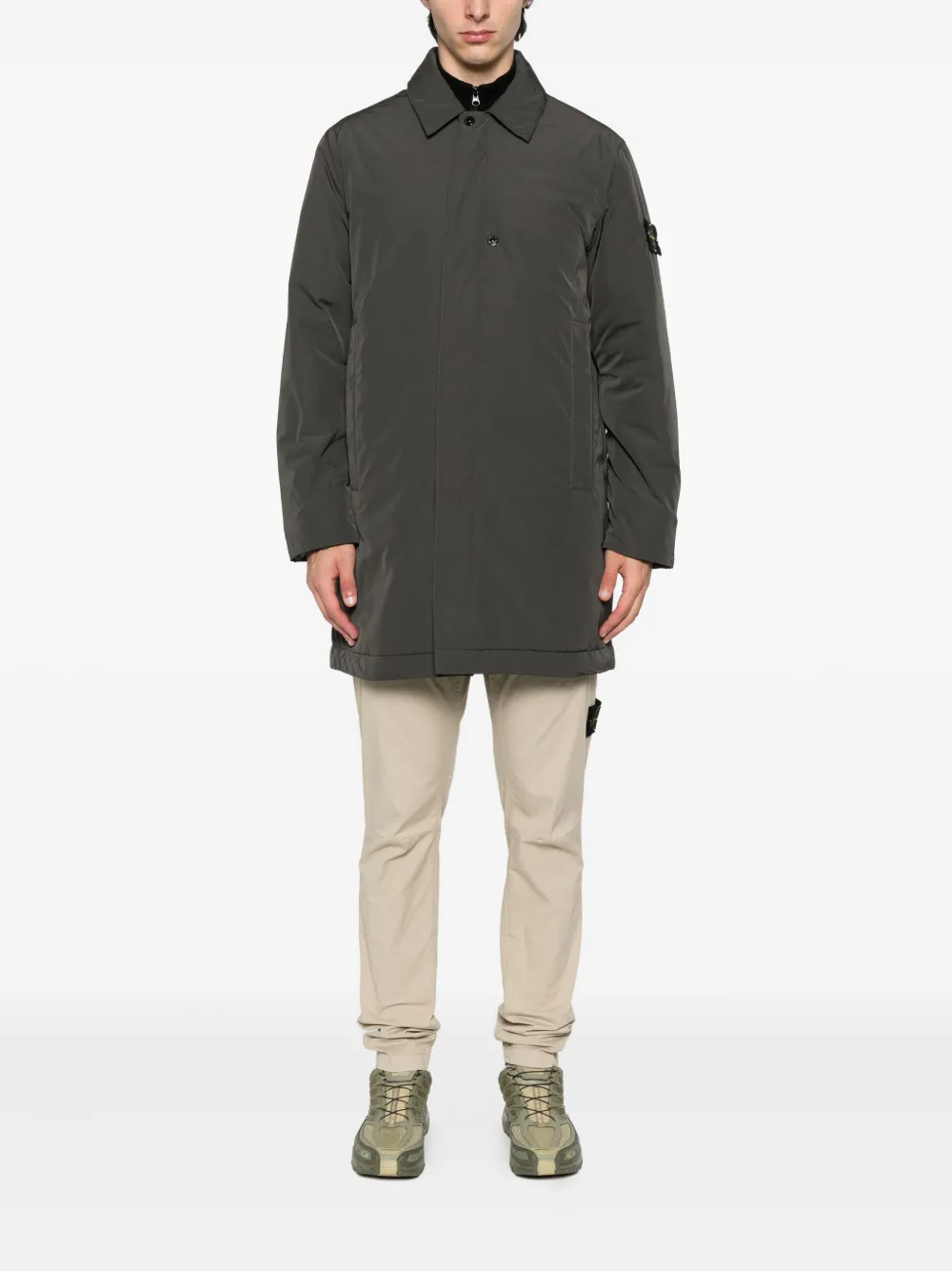 Stone Island Wollen jas Groen