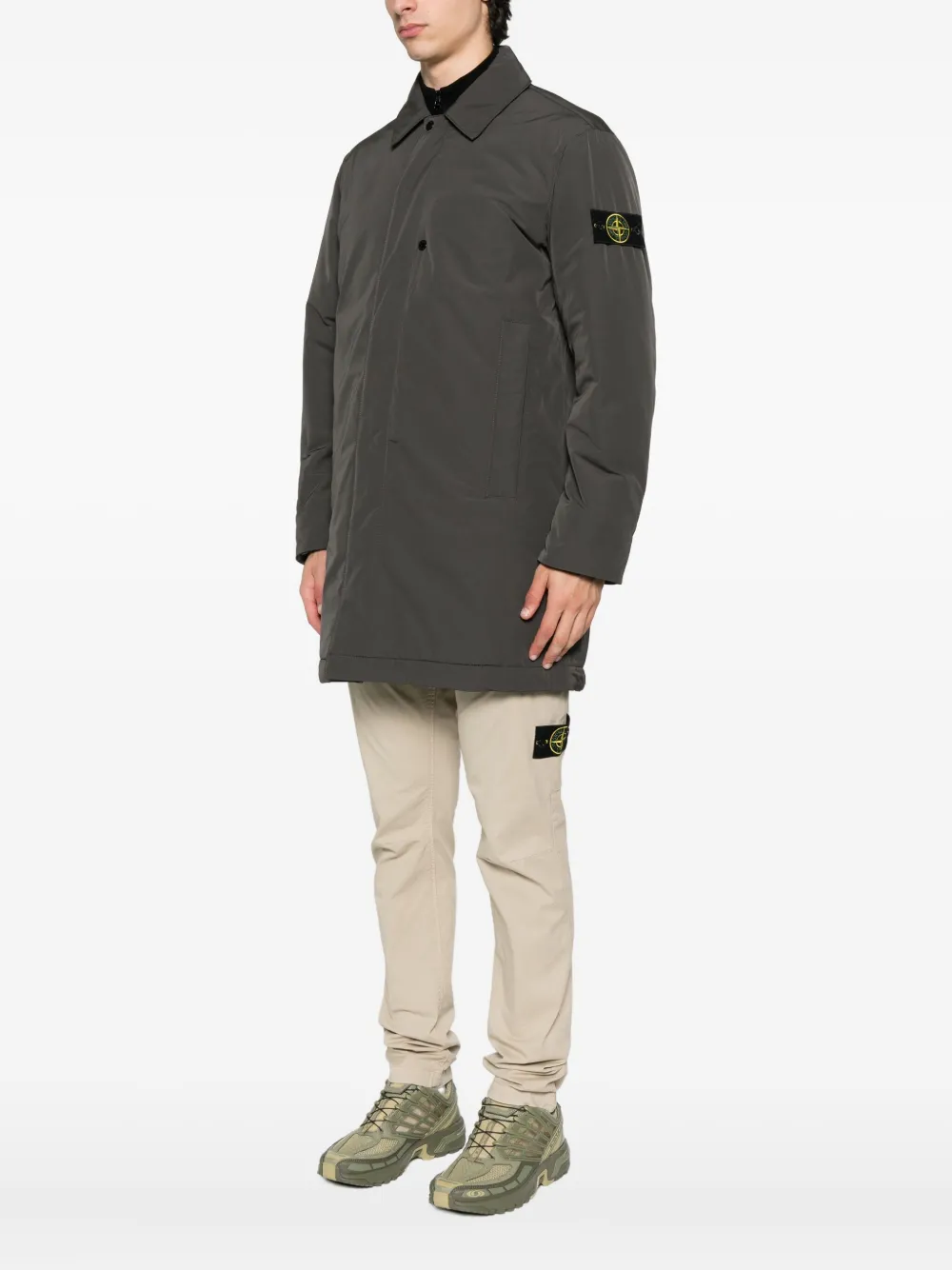 Stone Island Wollen jas Groen