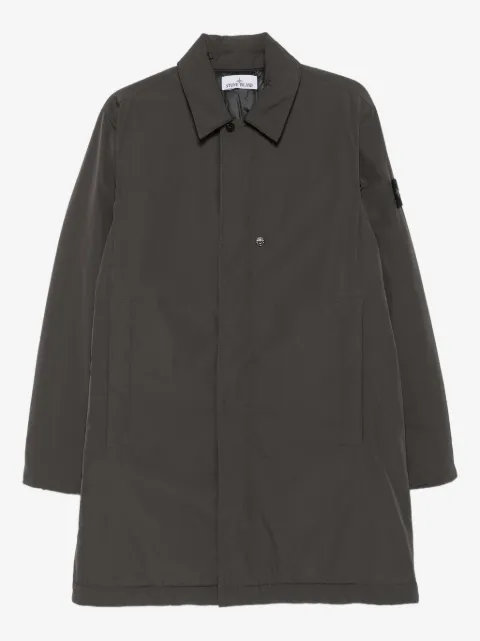 Stone Island manteau boutonné à empiècements matelassés