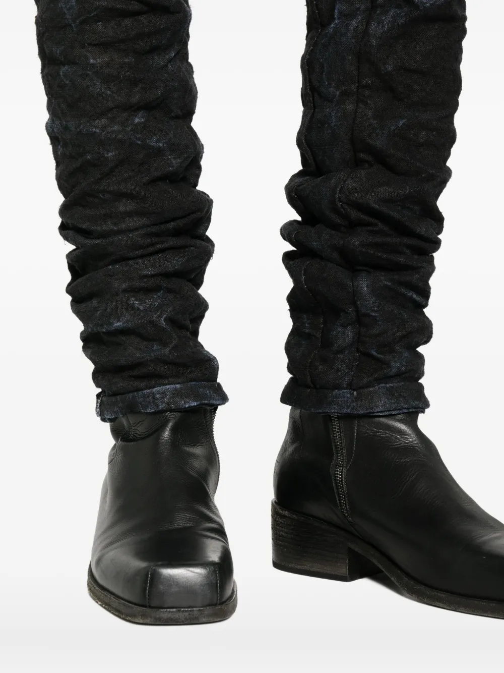 Layer Zero Broek met acid wassing Zwart