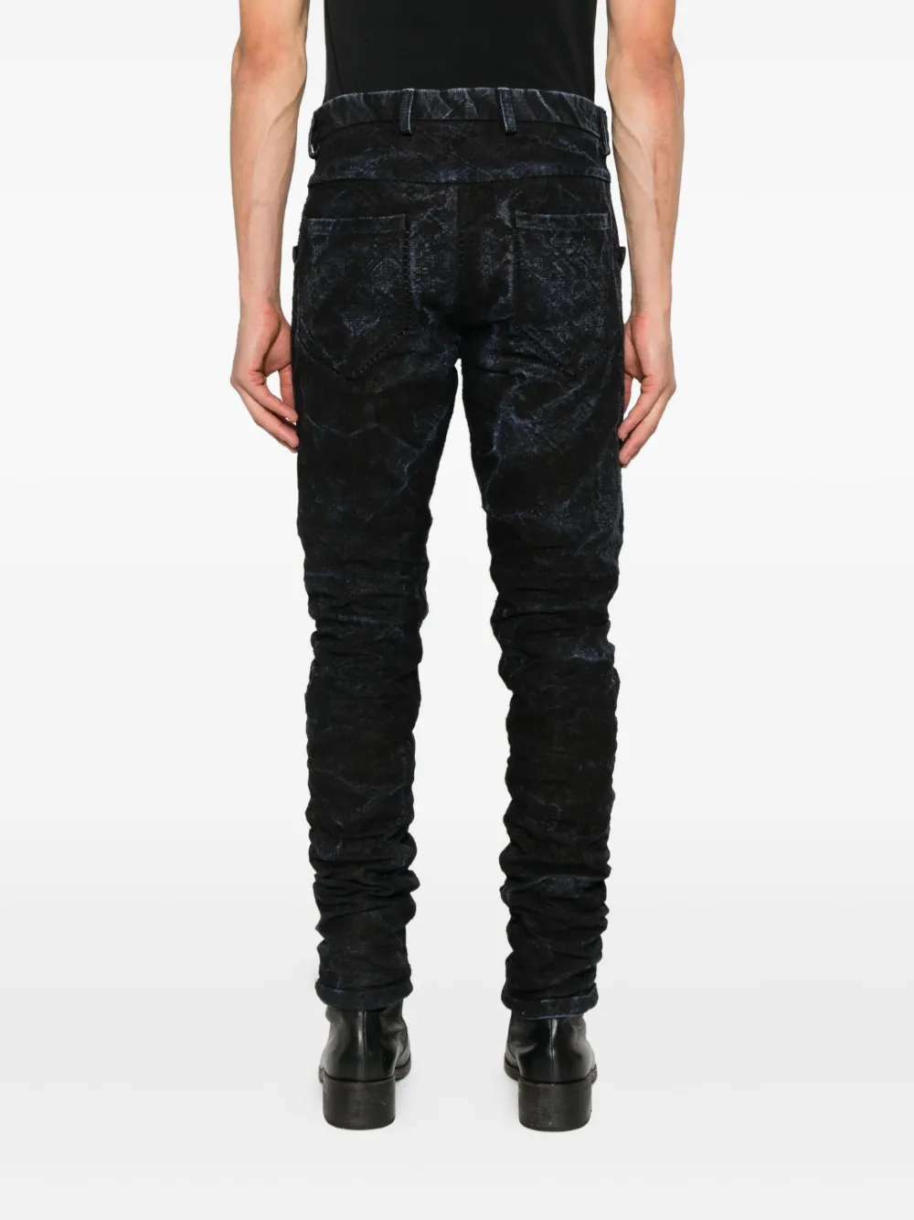 Layer Zero Broek met acid wassing Zwart