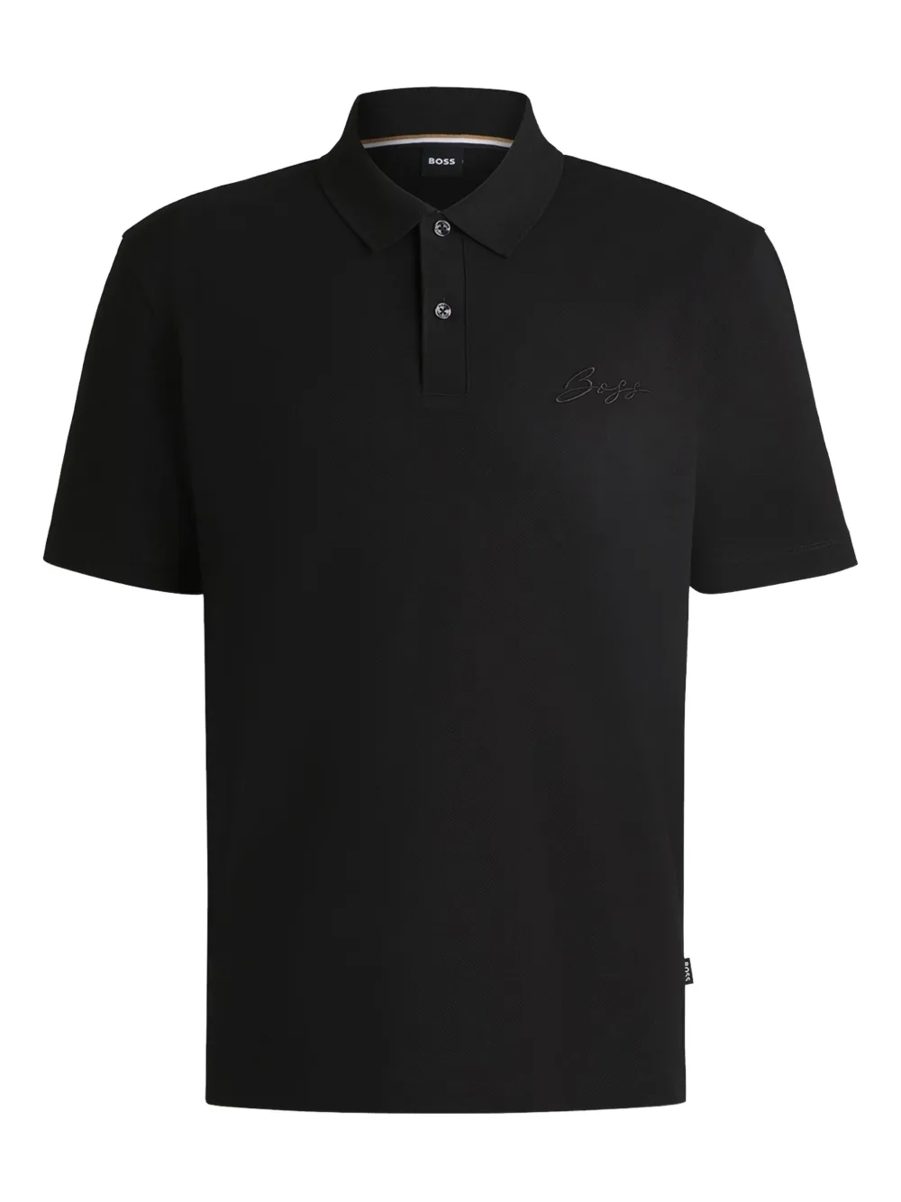 BOSS Poloshirt met geborduurd logo Zwart
