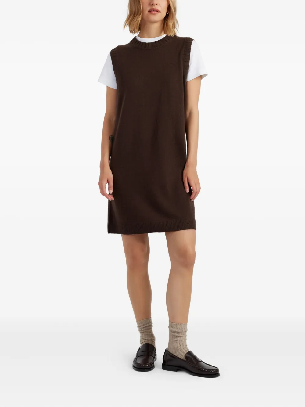 Chinti & Parker Mini-jurk met ronde hals - Bruin