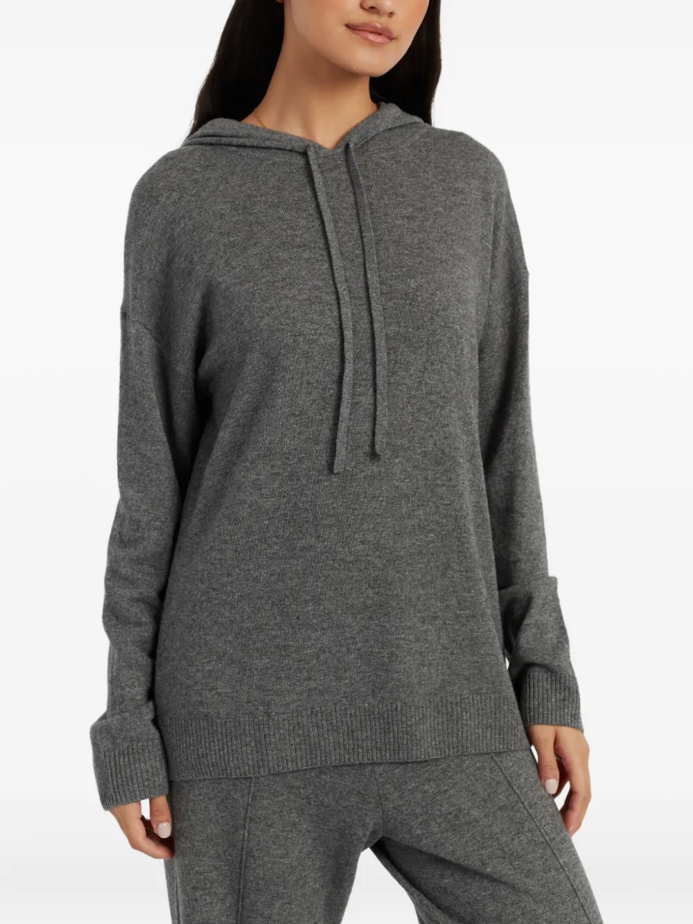Chinti & Parker Long-sleeve Knitted Hoodie In Gray