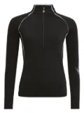 HIGH SOCIETY half-zip top - Black