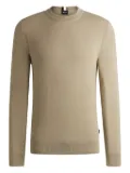 BOSS textured cotton sweater - Neutrals