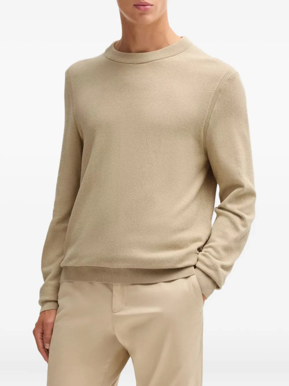 BOSS textured cotton sweater | Knitted Sweaters | Image 2