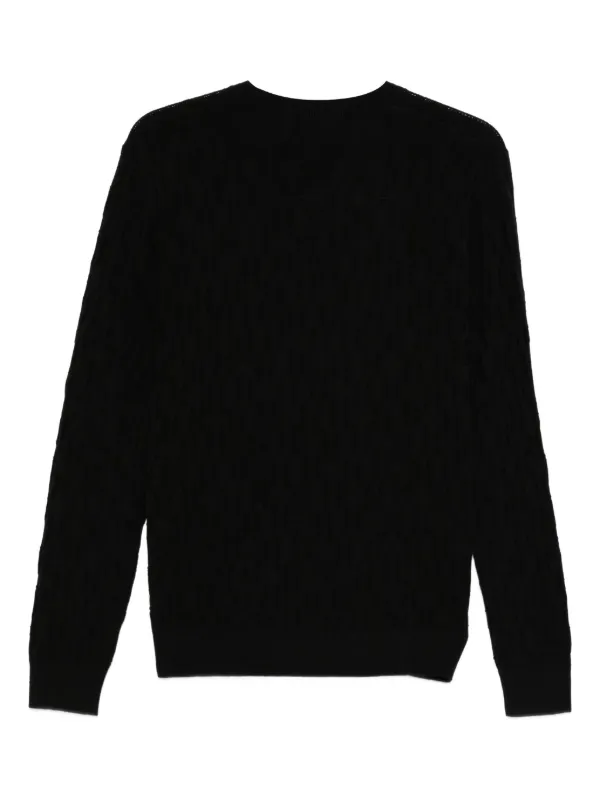 Karl Lagerfeld ケーブルニット セーター | ブラック | FARFETCH JP