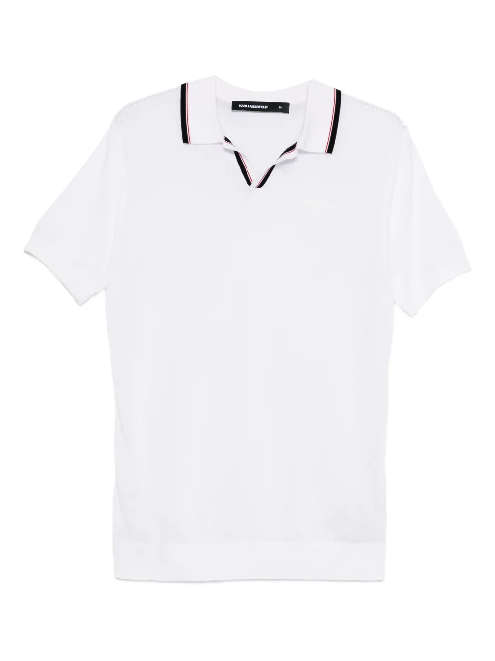 Karl Lagerfeld Poloshirt met contrasterende afwerking Wit
