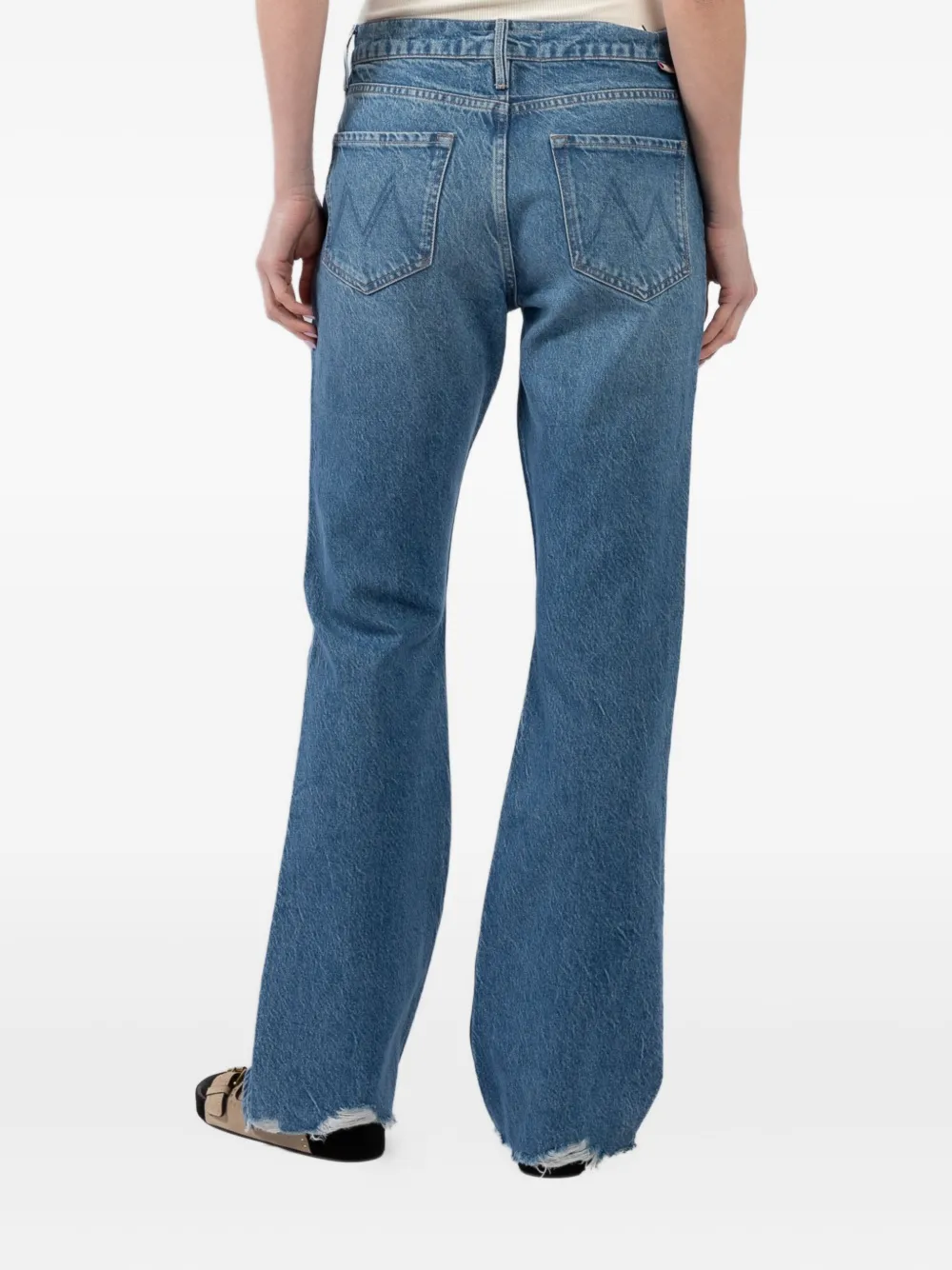 MOTHER frayed-hem jeans Blauw