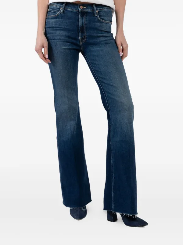 MOTHER Frayed bell-bottom Jeans Blue FARFETCH BH