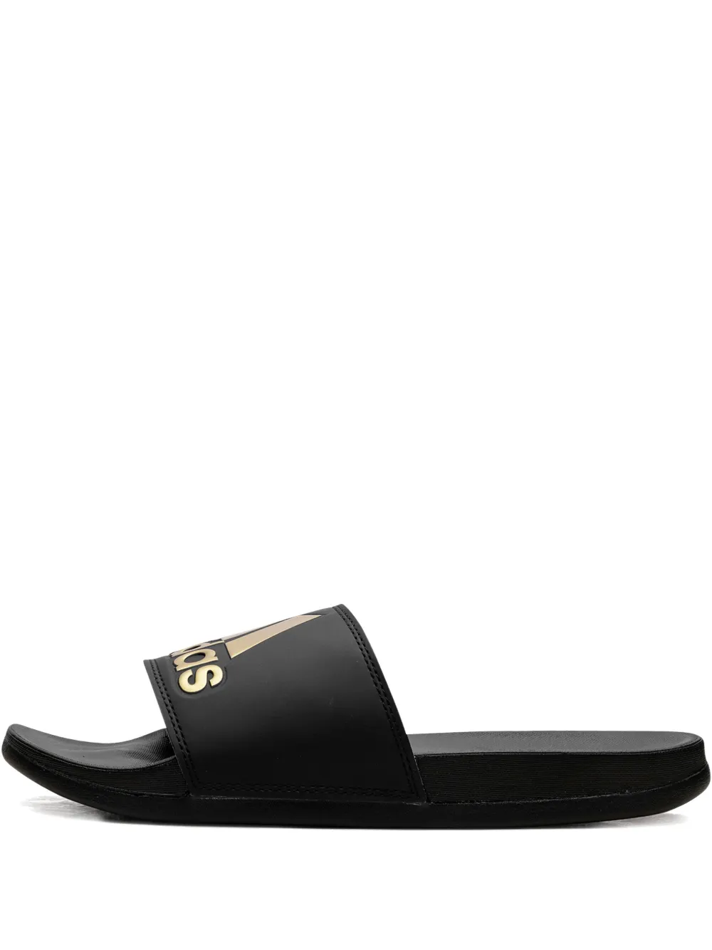 Adidas Adilette Comfort "Core Black Gold Metallic" slides