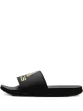 adidas Adilette Comfort ""Core Black Gold Metallic"" slides