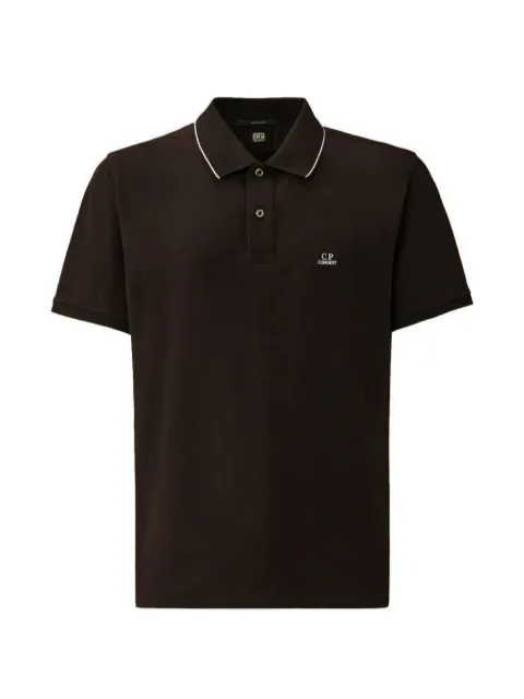 C.P. Company stretch piquet short-sleeve logo polo shirt