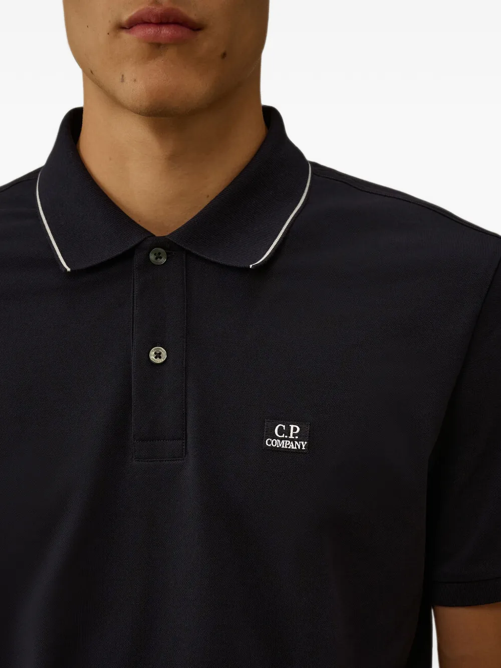 C.P. Company Poloshirt met logodetail Blauw
